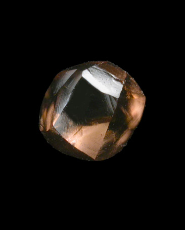 Diamond (0.42 carat brown crystal) from Free State (formerly Orange Free State), South Africa