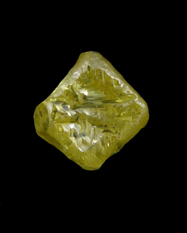 Diamond (0.62 carat yellow octahedral crystal) from Diamantino, Mato Grosso, Brazil