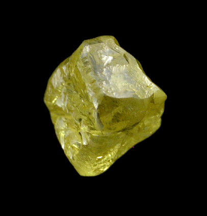 Diamond (0.62 carat yellow octahedral crystal) from Diamantino, Mato Grosso, Brazil