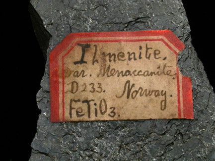 Ilmenite var. Menaccanite from Norway