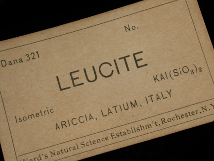 Leucite from Aricca, Lazio (formerley Latium), north of Rome, Italy