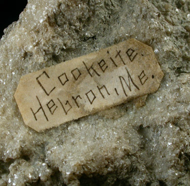 Cookeite from Hebron, Oxford County, Maine (Type Locality for Cookeite)