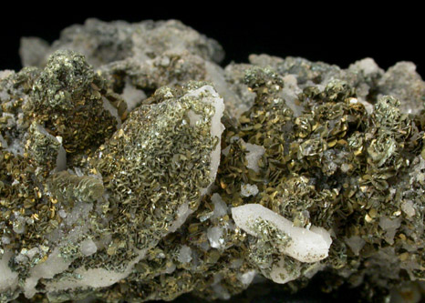 Chalcopyrite on Quartz from Keweenaw Peninsula Copper District, Michigan