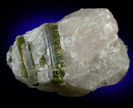 Elbaite Tourmaline in Quartz from Strickland Quarry, Collins Hill, Portland, Middlesex County, Connecticut