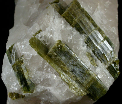 Elbaite Tourmaline in Quartz from Strickland Quarry, Collins Hill, Portland, Middlesex County, Connecticut