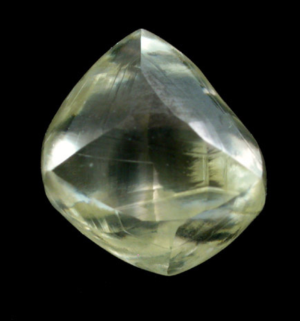 Diamond (2.48 carat yellow octahedral crystal) from Diamantino, Mato Grosso, Brazil