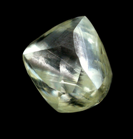 Diamond (2.48 carat yellow octahedral crystal) from Diamantino, Mato Grosso, Brazil