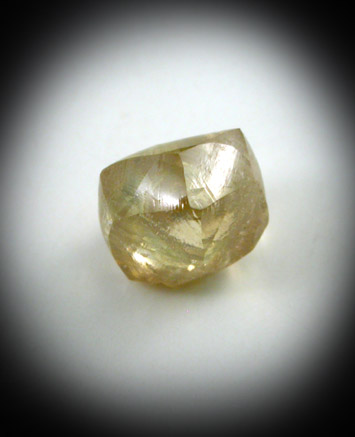 Diamond (0.40 carat yellow dodecahedral crystal) from Diamantino, Mato Grosso, Brazil