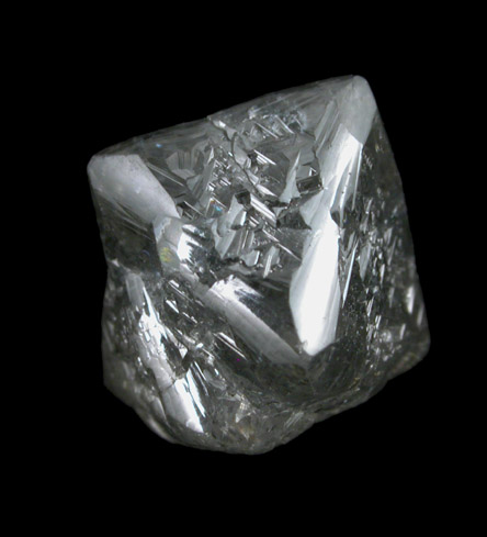 Diamond (3.98 carat intergrown octahedral crystals) from Northern Cape Province, South Africa