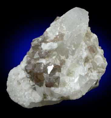 Scheelite on Quartz from Yaogangxian Mine, Nanling Mountains, Hunan Province, China