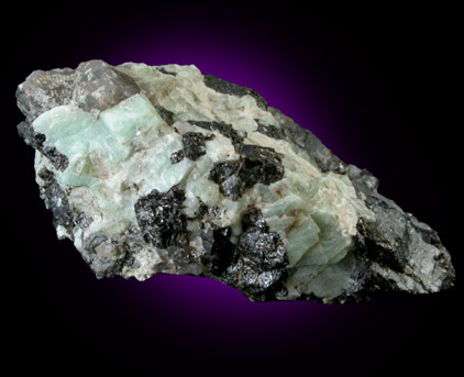 Andradite var. Polyadelphite Garnet in Microcline from Franklin Mining District, Sussex County, New Jersey