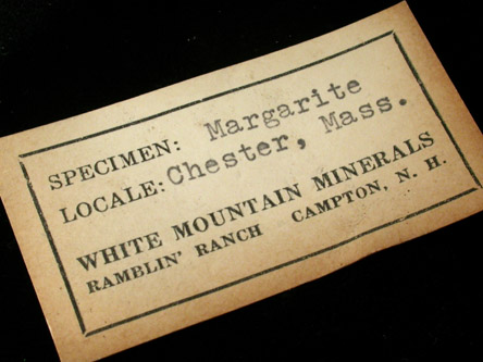 Margarite from Chester Emery Mines, Hampton County, Massachusetts