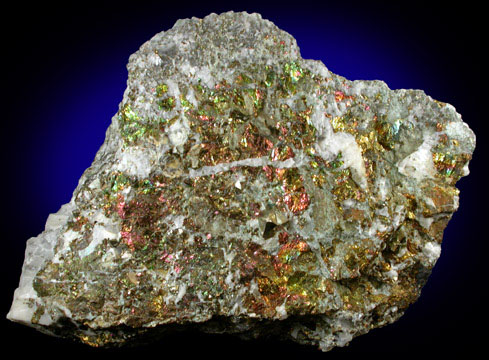 Chalcopyrite with Pyrite in Calcite from French Creek Iron Mines, St. Peters, Chester County, Pennsylvania