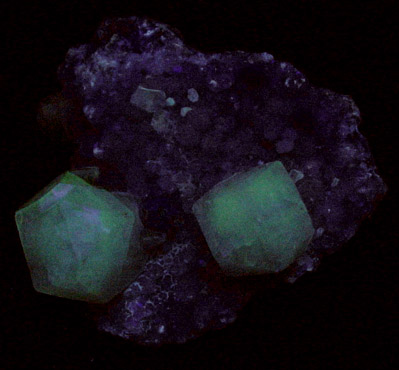 Apophyllite with Babingtonite on Calcite from Prospect Park Quarry, Prospect Park, Passaic County, New Jersey