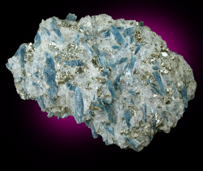 Kyanite with Pyrite from Cullen, Charlotte County, Virginia