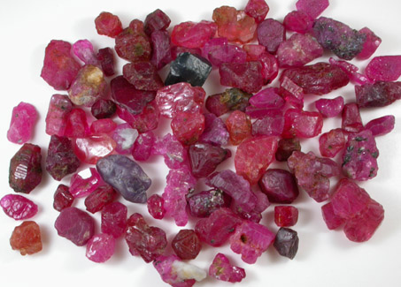 Spinel and Ruby Corundum from Mogok District, 115 km NNE of Mandalay, Mandalay Division, Myanmar (Burma)