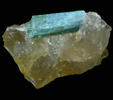 Beryl var. Aquamarine in Quartz from Minas Gerais, Brazil