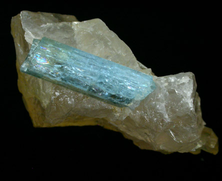 Beryl var. Aquamarine in Quartz from Minas Gerais, Brazil