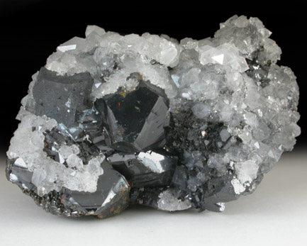 Quartz over Galena and Sphalerite from Leadville Mining District, Lake County, Colorado