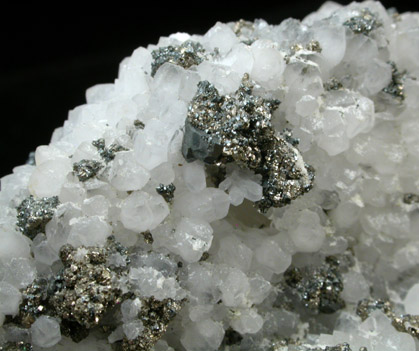 Tennantite on Quartz from Mina Bonanza, Concepcion del Oro, Zacatecas, Mexico