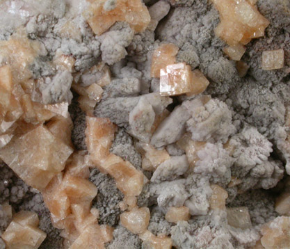 Chabazite on Quartz from Two Islands, Nova Scotia, Canada