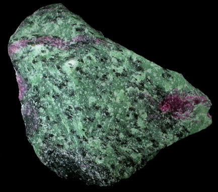 Corundum var. Ruby in chrome-rich Diopside from Letaba District, Guateng Province (formerly Transvaal), South Africa