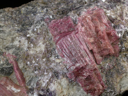 Elbaite var. Rubellite Tourmaline with Lepidolite from Minas Gerais, Brazil