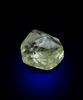 Diamond (0.89 carat yellow octahedral crystal) from Diamantino, Mato Grosso, Brazil