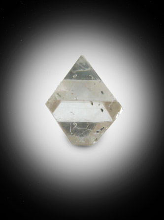 Diamond (0.40 carat octahedral crystal with graphite and garnet inclusions) from Guateng Province (formerly Transvaal), South Africa
