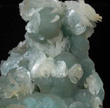 Calcite on Hemimorphite from 79 Mine, Banner District, near Hayden, Gila County, Arizona