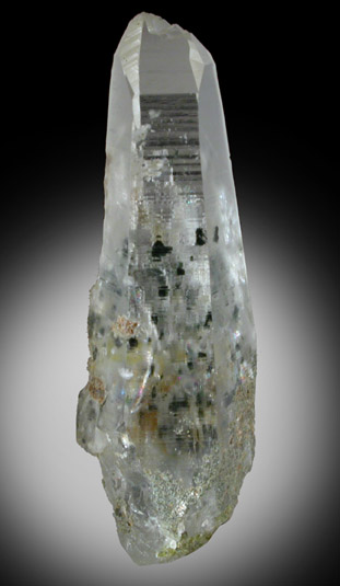 Quartz with Epidote inclusions from Calumet Mine, 12 km NNE of Salida, Chaffee County, Colorado