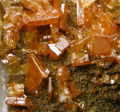 Wulfenite, Mimetite, Descloizite from Erupcion/Ahumada Mine, Sierra de Los Lamentos, Chihuahua, Mexico