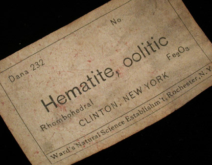 Hematite var. Oolitic from Clinton, Oneida County, New York