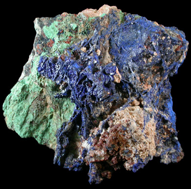 Azurite and Malachite from Tsumeb Mine, Otavi-Bergland District, Oshikoto, Namibia