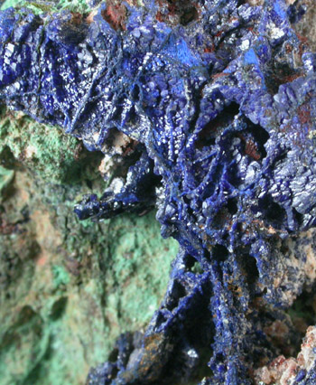 Azurite and Malachite from Tsumeb Mine, Otavi-Bergland District, Oshikoto, Namibia