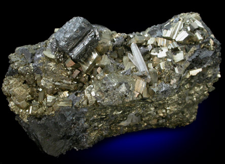 Bournonite, Pyrite, Quartz from Concepcin del Oro, Zacatecas, Mexico