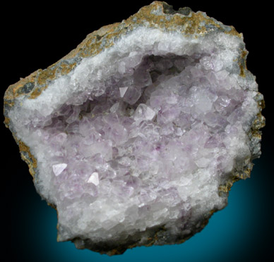 Quartz var. Amethyst from O and G Industries Southbury Quarry, Southbury, New Haven County, Connecticut