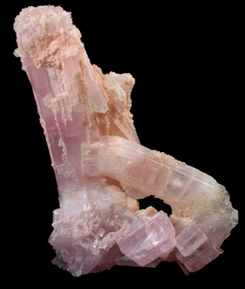 Elbaite var. Rubellite Tourmaline with Montmorillonite from Mawi Pegmatite, Nuristan Province, Afghanistan