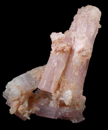 Elbaite var. Rubellite Tourmaline with Montmorillonite from Mawi Pegmatite, Nuristan Province, Afghanistan