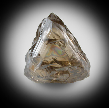 Diamond (4.69 carat macle, twinned crystal) from Diavik Mine, East Island, Lac de Gras, Northwest Territories, Canada