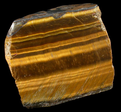 Quartz pseudomorph after Crocidolite (Tiger-Eye) from headwaters of the Orange River, Griqualand West, South Africa