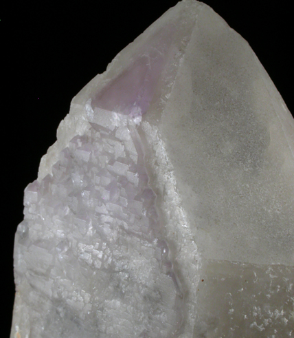 Quartz var. Milky with Amethyst overgrowth from Diamond Hill, Ashaway, south of Hopkinton, Washington County, Rhode Island