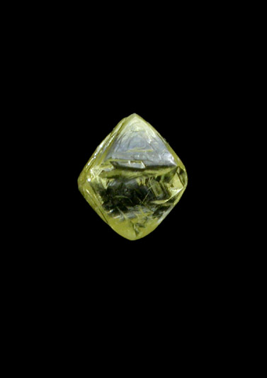 Diamond (0.22 carat yellow octahedral crystal) from Diamantino, Mato Grosso, Brazil