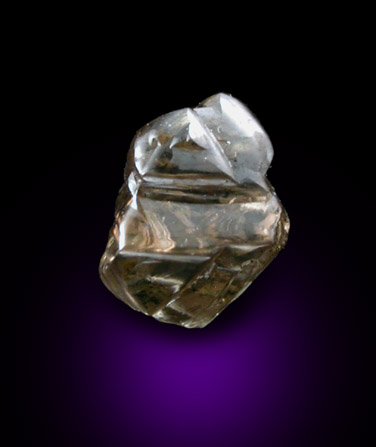 Diamond (0.94 carat complex octahedral crystal) from Guateng Province (formerly Transvaal), South Africa