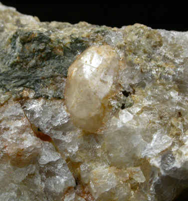 Scheelite from Old Mine Plaza construction site, Mine Hill, Trumbull, Fairfield County, Connecticut