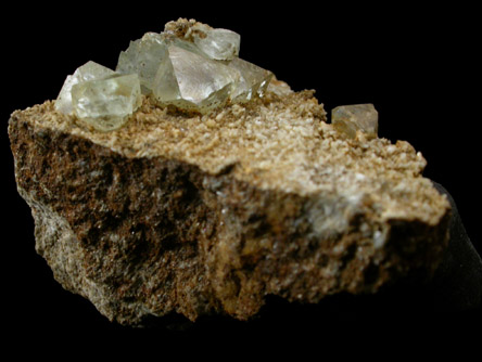 Fluorite on Albite from Old Mine Plaza construction site, Mine Hill, Trumbull, Fairfield County, Connecticut