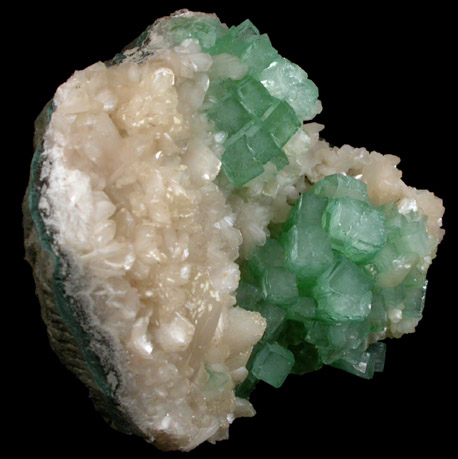 Apophyllite on Stilbite from Momin Akhada, Maharashtra, India (Type Locality for Collected ca. 2001)