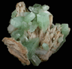 Apophyllite on Heulandite pseudomorphs after Calcite from Jalgaon, Maharashtra, India