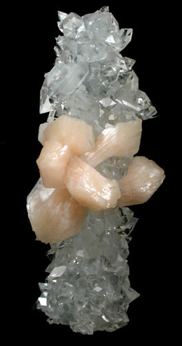 Apophyllite stalactite with Stilbite from Jalgaon, Maharashtra, India