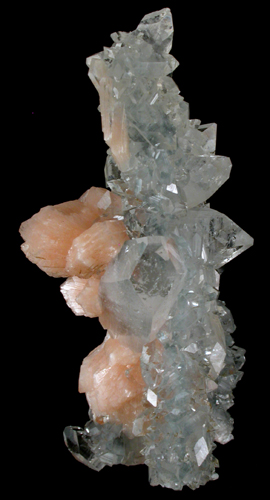 Apophyllite stalactite with Stilbite from Jalgaon, Maharashtra, India